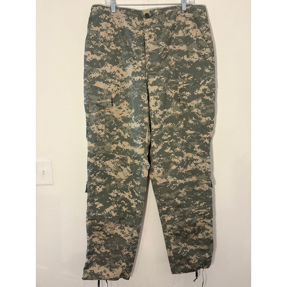 US Army ACU Digital Camo Cargo Pants Sz L Long UCP Tactical Trousers 35-39 Waist - Picture 1 of 11